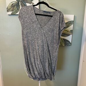 Gray Women's V-Neck Top